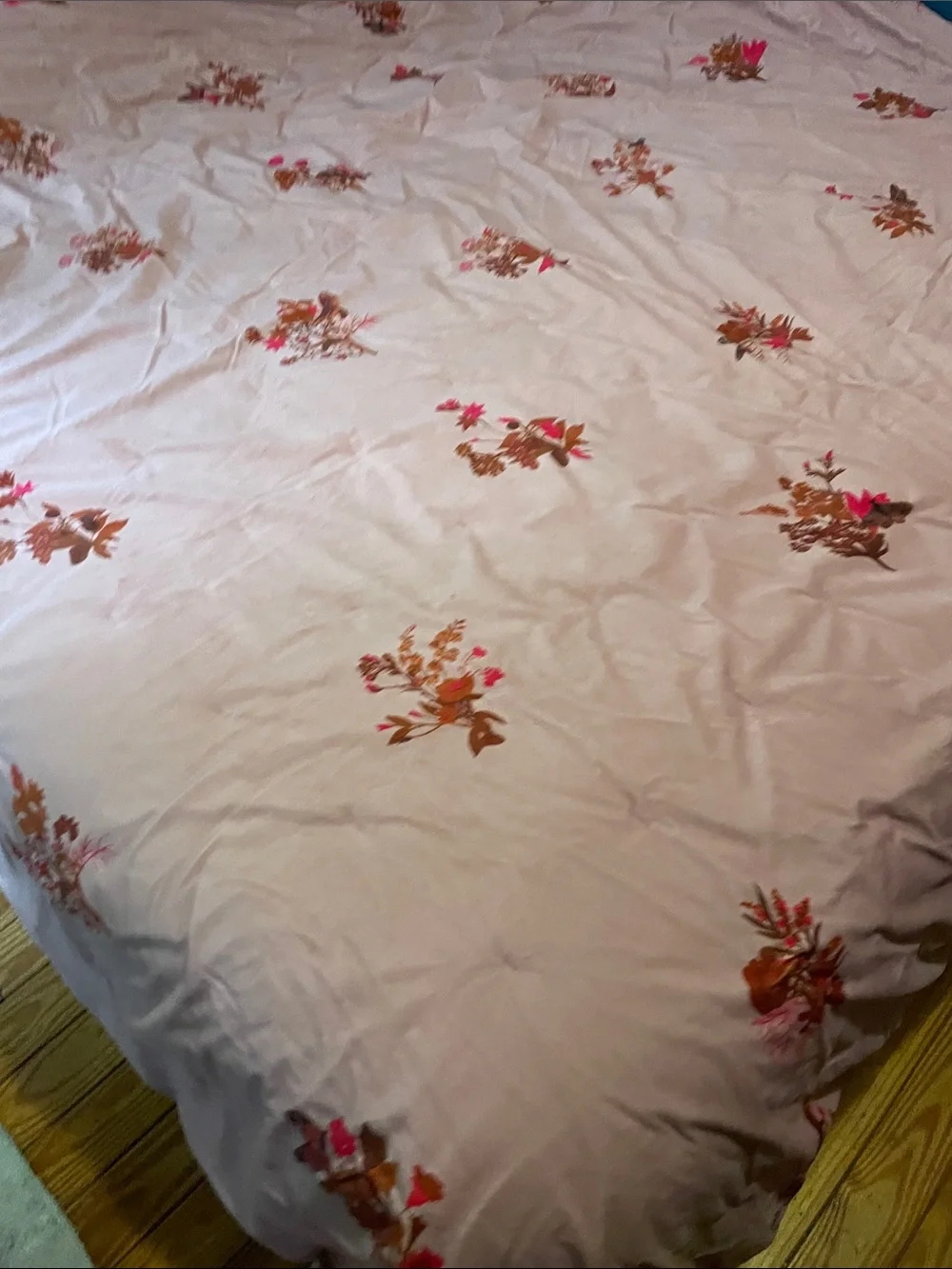 Anthropologie Pink Floral Quilt